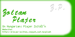 zoltan plajer business card